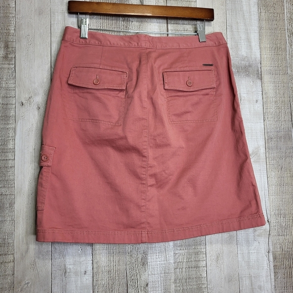 L.L Bean Casual Pink Women's Cotton Skirt Size 8 Petite. Item 300061 - Picture 4 of 9
